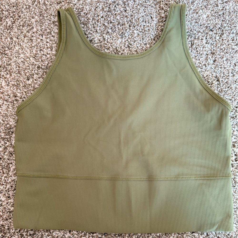 Lululemon Athletica Sage Green Power Pivot Ribbed Tank